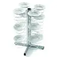 COLONNA PORTAPIATTI DA BANCO - MOD. CA 143/2 - Struttura in acciaio - Portata N. 48 piatti