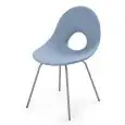 SEDIA - MOD. CANDY 000002 - STRUTTURA IN FERRO VERNICIATO - SCOCCA IN POLIETILENE - DIM. cm L 56,5 x P 58,5 x h 83 - NORMA CE