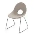 SEDIA - MOD. CANDY 000004 - STRUTTURA A SLITTA IN FERRO CATAFORIZZATO (IDEALE PER L'ESTERNO) - SCOCCA IN POLIETILENE - DIM. cm L 57 x P 58,5 x h 79 - NORMA CE