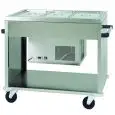 CARRELLO REFRIGERATO - MOD. CAR2779 - Struttura in acciaio inox - Temperatura +2°/+10° C - Capacità n° 3 GN 1/1 H15 cm - Alimentazione monofase 230V/1/50Hz - Dim. cm L 124 x P 72 x h 94