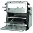 Forno BBQ a carbone - Mod CBQ-060 RX - Porta sollevabile - Produzione Kg-h 60 - Dimensioni cm L 80 x P 64,5 x H 69