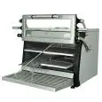 Forno BBQ a carbone - Mod CBQ-075 RX - Porta sollevabile - Produzione Kg-h 75 - Dimensioni cm L 90 x P 72,2 x H 69