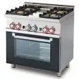 Cucina a gas 4 fuochi con forno a gas con grill Allforfood CF4/68G linea ELLE