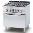 Cucina a gas 4 fuochi con forno a gas Allforfood CF4/78GP linea ELLE