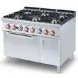 Cucina a gas 6 fuochi con forno a gas Allforfood CF6/912GV linea ELLE
