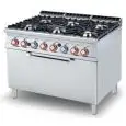 Cucina a gas 6 fuochi con forno elettrico Allforfood CF6/912GE linea ELLE