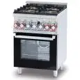 Cucina a gas 4 fuochi con forno elettrico multifunzione Allforfood CFM4/66GEM linea ELLE