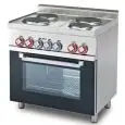 Cucina elettrica 4 piastre tonde con forno elettrico multifunzione Allforfood CFM4/68ET linea ELLE