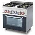 Cucina a gas 4 fuochi con forno elettrico multifunzione Allforfood CFM4/68GEM linea ELLE