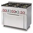 Cucina a gas 6 fuochi con forno elettrico multifunzione Allforfood CFM6/610GEM linea ELLE