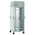 CARRELLO PORTAPIATTI REFRIGERATO - MOD. CG R - Ventilato - Struttura portante in acciaio plastificato - Telaio in alluminio anodizzato - Temperatura +8°/+12°C - Portata n. 88 piatti - Dim. cm L 75 x P 78 x h 203