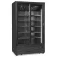 Frigo vetrina bibite doppia porta scorrevole nero modello CL 1100 2G SL BLACK, capacità Lt 1078 e temperatura 0°C/+10°C.
