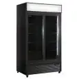 ARMADIO FRIGORIFERO IN ACCIAIO VERNICIATO - PER BIBITE - VENTILATO - Mod. EN1100X2IEUN B - CAPACITA' Lt 888 - N. 2 PORTE SCORREVOLI A VETRO - TEMPERATURA 0/+10°C - DIM. cm L 113 x P 70 x H 202,3 - NORMA CE