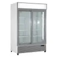 ARMADIO FRIGORIFERO IN ACCIAIO VERNICIATO - PER BIBITE - VENTILATO - Mod. EN1300X2IEUN - CAPACITA' Lt 1057 - N. 2 PORTE SCORREVOLI A VETRO - TEMPERATURA 0/+10°C - DIM. cm L 133 x P 70 x H 202,3 - NORMA CE