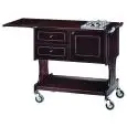 CARRELLO FLAMBE' - MOD. CL2750 - Struttura in legno multistrato di betulla monocorpo - Piano cottura in acciaio inox - Vano porta bombola