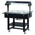 CARRELLO CALDO BAGNOMARIA - MOD. CL2774 - Struttura in legno multistrato di betulla - Temperatura +30°/+90°C - Cupola in plexiglass - Capacità N° 3  GN 1/1 H 15 cm - Alimentazione 230V/1/50Hz - Dim. cm L 111 x P 112 x h 141