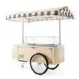 CARRETTINO DEI GELATI - VENTILATO - VETRI IN CRISTALLO TEMPRATO - UNITA' CONDENSATRICE RAFFREDDATA AD ARIA - TEMPERATURA -16/-10°C - Dim. cm. L 200 x P 128,5 x h 208,1