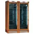 VETRINA REFRIGERATA PER VINO - Mod. ENY 820 N NM - STATICO - TEMPERATURA °C +4/+18 - N. 2 PORTE IN VETRO - STRUTTURA IN LEGNO NOCE MEDIO - CAPACITA' LORDA Lt. 764 - CAPACITA' NETTA Lt. 604 - POTENZA W 244 - ALIMENTAZIONE 220/50Hz MONOFASE - DIMENSIONI cm 