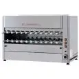 GIRARROSTO ELETTRICO - MOD. CHURRASCO/CM13SPIE - Adatto per cuocere bombette tipiche pugliesi e piccole pezzature - Motori indipendenti per ogni spada - N. 24 Spade lunghezza cm 50 - N° piani: 2 - Potenza 12,03 Kw - Allaccio TRIFASE - Dimensioni: cm L 110
