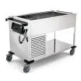 CARRELLO REFRIGERATO - MOD. COMPASS REF - STRUTTURA IN ACCIAIO INOX - ADATTO PER CONTENITORI GN 1/1 fino H cm 20 - REFRIGERAZIONE STATICA - ALIMENTAZIONE MONOFASE 230V/1/50Hz - NORMA CE