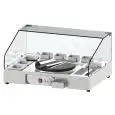 Crepiera elettrica ad 1 piano cottura con vetrina Allforfood ERCEE40G