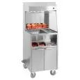 Carrello per salatura patatine con lampade riscaldanti Allforfood ERFUDE600