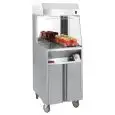Carrello per salatura patatine con lampade riscaldanti Allforfood ERFURO