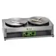 CREPIERA GAS - Mod. CR400G2 - N. 2 Piani cottura Ø 400 mm ciascuno - Alimentazione: G.P.L / METANO - Potenza 7200 W - Norma CE