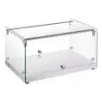 Vetrina espositiva neutra - Mod CRN 10 - Basamento in acciaio inox - Dimensioni cm L 55,5 x P 36,1 x h 31,2