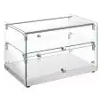 Vetrina espositiva neutra - Mod CRN 20 - Basamento in acciaio inox - Dimensioni cm L 55,5 x P 36,1 x h 37,9