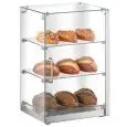 Vetrina espositiva neutra - Mod CRN 30 - Basamento in acciaio inox - Dimensioni cm L 40,6 x P 34 x h 61,8