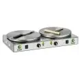 CREPIERA ELETTRICA - Mod. CRP2N - N. 2 Piani cottura Ø 350 mm ciascuno - Alimentazione: 400V trifase - Potenza 2400+2400 W - Norma CE