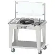Carrello con crepiera elettrica ad 1 piano cottura Allforfood EUCE