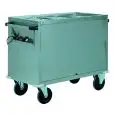 CARRELLO TERMICO BAGNOMARIA - MOD. CT ARMS - Con ARMADIO - Interamente in acciaio inox - Vano superiore a doppia parete coibentata - Alimentazione 230V/1/50-60Hz