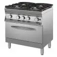 Cucina a gas 4 fuochi con forno a gas Allforfood 7DGMH4GH12 linea IKON
