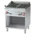 GRIGLIA A PIETRA LAVICA A GAS - MOD. CW/78G - N. 2 griglie in acciaio inox - N. 2 zone cottura - Vano a giorno - Dimensioni: cm L 80 x P 70,5 x H 90 - Norma CE