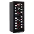 VETRINA REFRIGERATA PER VINO - Mod. EY160I2VD NL - VENTILATA - TEMPERATURA +2°/+12°C / +12°/+20°C - N. 1 PORTA IN VETRO - STRUTTURA IN LAMIERA VERNICIATA NERA - CAPACITA' LORDA Lt. 382 - POTENZA W 130 - ALIMENTAZIONE 220/50Hz MONOFASE - DIMENSIONI cm L 59