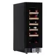 VETRINA REFRIGERATA PER VINO - Mod. EY 20 I1VD NL - VENTILATO - TEMPERATURA °C +2/+20 - N. 1 PORTA IN VETRO - STRUTTURA IN LAMIERA VERNICIATA NERA - CAPACITA' LORDA Lt. 60 - POTENZA W 65 - ALIMENTAZIONE 220/50Hz MONOFASE - DIMENSIONI cm L 29,5 x P 57,3 x 