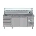 Banco pizza refrigerato in acciaio inox ILINE DB2610TN38