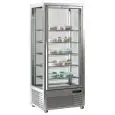 VETRINA ESPOSITIVA AD ISOLA REFRIGERATA PER PASTICCERIA - MOD. DIVA 551 Q CIOCCO - STRUTTURA COLORE PLATINUM - Temp. °C +14/+16 - ALIMENTAZIONE MONOFASE - POTENZA W 540 - CAPACITA': 550 LT - REFRIGERAZIONE VENTILATA - DIM CM L 80 x P 68 x h 187,5 - PESO K