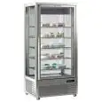 VETRINA ESPOSITIVA AD ISOLA REFRIGERATA PER PASTICCERIA E GELATERIA - MOD. DIVA 651 BTV - STRUTTURA COLORE PLATINUM - Temp. °C -15/-21 - ALIMENTAZIONE MONOFASE - POTENZA W 560 - CAPACITA': 650 LT - REFRIGERAZIONE VENTILATA - DIM CM L 90 x P 68 x h 187,5 -
