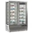 VETRINA ESPOSITIVA AD ISOLA REFRIGERATA PER PASTICCERIA E GELATERIA - MOD. DIVA 901 BTV BIS - DUE SCOMPARTI SEPARATI -  ALIMENTAZIONE MONOFASE - POTENZA W 1020 - CAPACITA': 400+400 LT - REFRIGERAZIONE VENTILATA - Temp. °C +5/-18 - DIM CM L 135,5 x P 68 x 