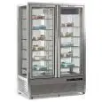 VETRINA ESPOSITIVA AD ISOLA REFRIGERATA PER PASTICCERIA E GELATERIA - MOD. DIVA 901 GBT-BTV - DUE SCOMPARTI SEPARATI - Temp. °C -10/-19, -15/-21 - ALIMENTAZIONE MONOFASE - POTENZA W 950 - CAPACITA' TOTALE: 800 LT - REFRIGERAZIONE STATICA (SCOMPARTO N. 1 D