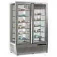 VETRINA ESPOSITIVA AD ISOLA REFRIGERATA PER PASTICCERIA E GELATERIA - MOD. DIVA 901 GBT-GS - DUE SCOMPARTI SEPARATI - Temp. °C -10/-19, +4/+10 - ALIMENTAZIONE MONOFASE - POTENZA W 860 - CAPACITA' TOTALE: 800 LT - REFRIGERAZIONE STATICA - DIM CM L 135,5 x 