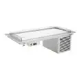VASCA ESPOSITIVA DA INCASSO REFRIGERATA - MOD DROP IN PR - PER PIATTI PRONTI - TEMPERATURA °C +2/+10 - ALIMENTAZIONE MONOFASE V 230/1/50 Hz - REFRIGERAZIONE STATICA