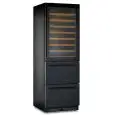 Vetrina refrigerata per vino bizona con capacità Lt 425 e temperatura +2° / +20 ° C / 0° / +15 ° C Klimaitalia DW 190 BLACK