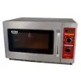 FORNO A MICOONDE INOX - MOD DW3418M - COMANDI MECCANICI - STRUTTURA INTERNA ED ESTERNA IN ACCIAIO INOX - 1 RIPIANO INTERMEDIO IN VETRO - CAPACITA' Lt 34 - POTENZA RESA 1800 W - Dimensioni cm L 57,4 x P 52,8 x 36,8 h