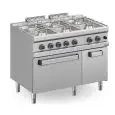 Cucina a gas 6 fuochi con forno a gas Dexion DXMFB711AFGXL linea DEX