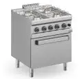 Cucina a gas 4 fuochi con forno a gas Dexion DXMFB77FGXL linea DEX