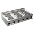 Piano cottura elettrico 6 piastre tonde Allforfood G7GWEV6DD linea SIMPLE